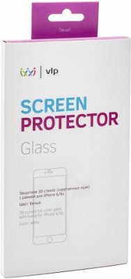 Купить Защитное стекло Vlp 3D для Iphone 6/6s, олеофобное, с белой рамкой